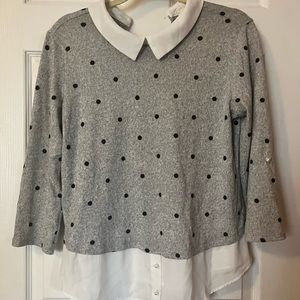 Faith and Joy polka dot blouse